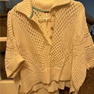 NWOT Free People Cream Knit Cardigan Sweater